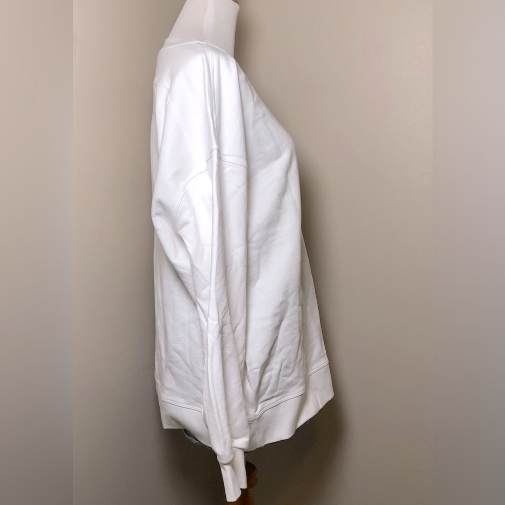 NWT Lululemon Perfectly Oversized White Crew Sweatshirt,Size-10 - Picture 4 of 11